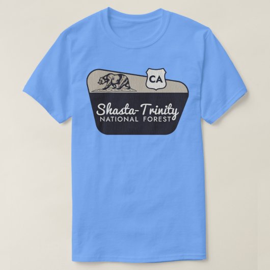 Shasta Trinity National Forest Californië Welkom T-shirt (Design voorkant)