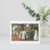 Shasta Water Drink fontain Scene Briefkaart (Staand voorkant)