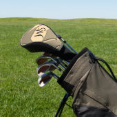 Shatched Gold Personal Initialen Golfheadcover (Insitu)