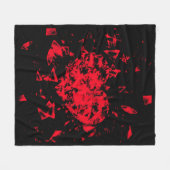 Shatched Heart Fleece Blanket Deken (Voorkant (Horizontaal))