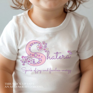 Shatera meisjesnaam & betekenis S monogram shirt