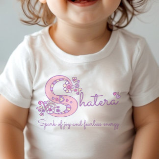 Shatera meisjesnaam & betekenis S monogram shirt