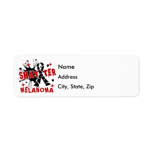 Shatter Melanoma Etiket (Voorkant)
