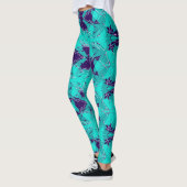 Shattered Aqua and Purple Kaleidoscope Leggings (Links)