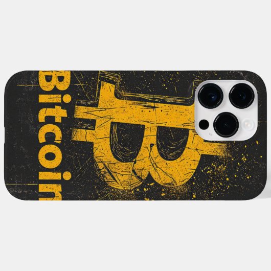 Shattered Bitcoin Logo Crypto Blockchain Design Case-Mate iPhone Case (Achterkant (horizontaal))