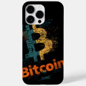 Shattered Bitcoin Logo Crypto Blockchain Design Case-Mate iPhone Case (Achterkant)