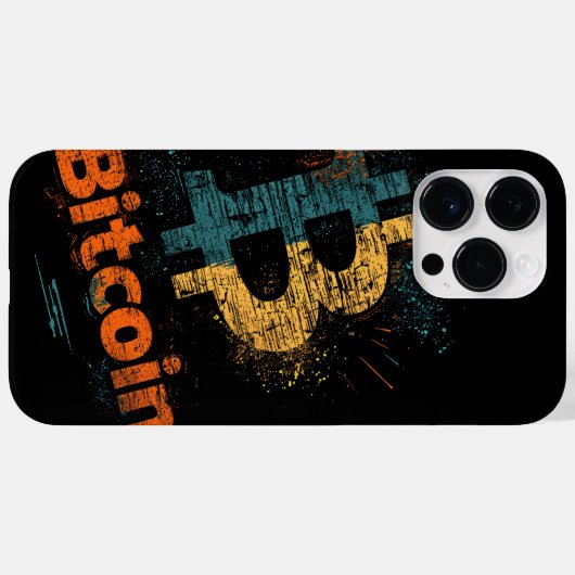 Shattered Bitcoin Logo Crypto Blockchain Design Case-Mate iPhone Case (Achterkant (horizontaal))