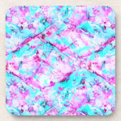 Shattered Blossom Een kleurrijk lichtontwerp Bier Onderzetter (Voorkant)