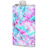 Shattered Blossom Een kleurrijk lichtontwerp Heupfles (Links)