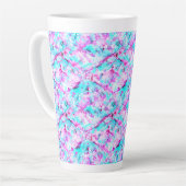 Shattered Blossom Een kleurrijk lichtontwerp Latte Mok (Linkerhoek)