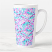 Shattered Blossom Een kleurrijk lichtontwerp Latte Mok (Rechts)