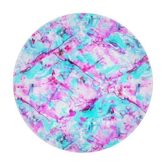 Shattered Blossom Een kleurrijk lichtontwerp Snijplank (Voorkant)