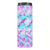 Shattered Blossom Een kleurrijk lichtontwerp Thermosbeker (Achterkant)