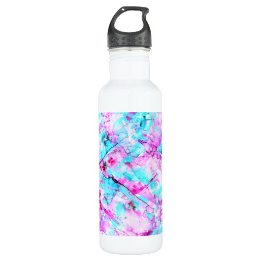 Shattered Blossom Een kleurrijk lichtontwerp Waterfles (Voorkant)