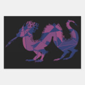 Shattered Blue Red Chinese dragon Inpakpapier Vel (Voorkant 2)