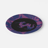 Shattered Blue Red Chinese dragon Papieren Bordje (Gekanteld)