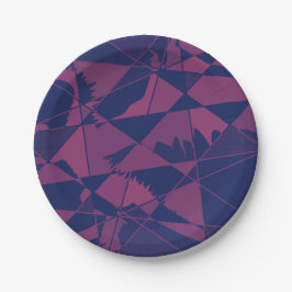 Shattered Blue Red  Papieren Bordje