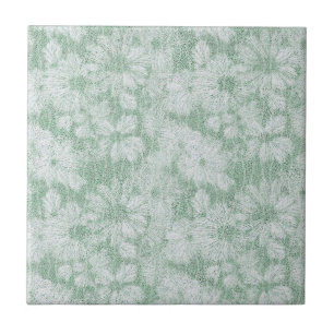 Shattered Daisy Textured in Soft Mint Green Tegeltje