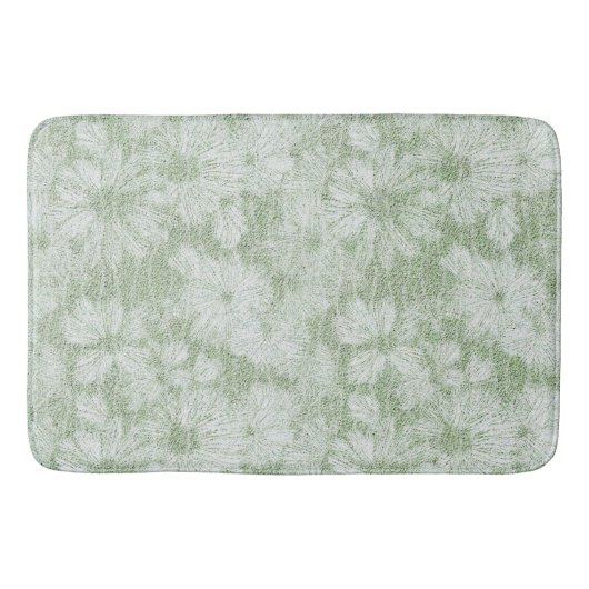 Shattered Daisy Textured Pattern in Lime Green Badmat (Voorkant)