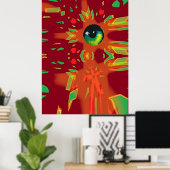 Shattered Dreamer Ken Gage Surrealist Poster (Thuiskantoor)