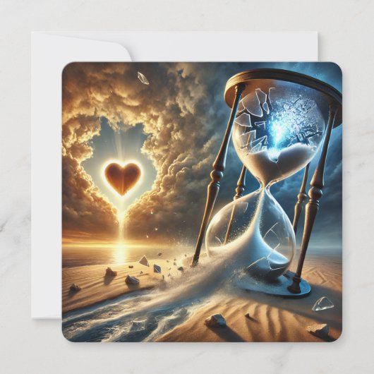 Shattered Hourglass: Een boodschap van geloof Feestdagenkaart (Voorkant)