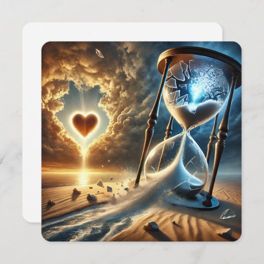 Shattered Hourglass: Een boodschap van geloof Feestdagenkaart (Voorkant / Achterkant)