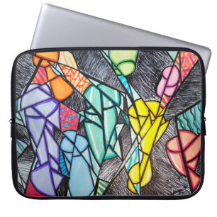 Shattered Light: Geïnspireerd Abstract Laptop Sleeve