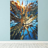Shattered Mirror Canvas – Surrealistische Abstract Afdruk (Insitu (Houten vloer))
