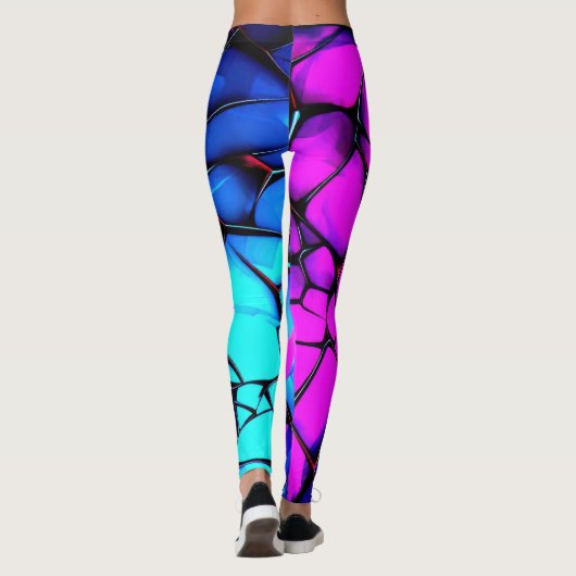 Shattered Prism: Levendige Abstracte Leggings (Achterkant)