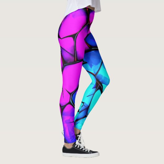 Shattered Prism: Levendige Abstracte Leggings (Rechts)