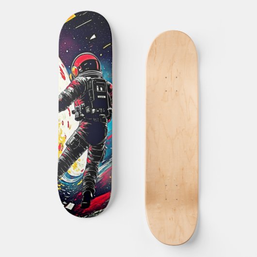 Shattered Reality - Artistiek Astronaut Persoonlijk Skateboard (Voorkant)