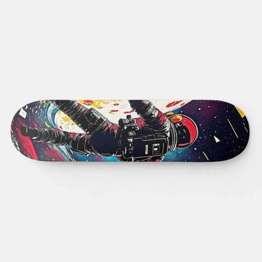 Shattered Reality - Artistiek Astronaut Persoonlijk Skateboard (Horizontaal)