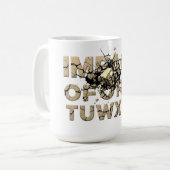 Shattered Rock Text Urban Grunge Art Koffiemok (Voorkant links)