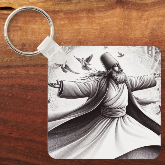 Shatterproof Dance: Rumi Quote Sleutelhanger (Voorkant)