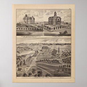 Shattuck School, Faribault Willis Hall, Minnesota Poster