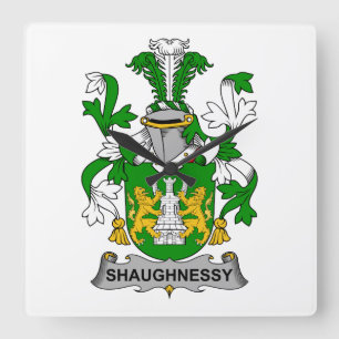 Shaughnessy Family Crest Vierkante Klok