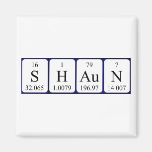 Shaun periodieke lijstnaam magnet