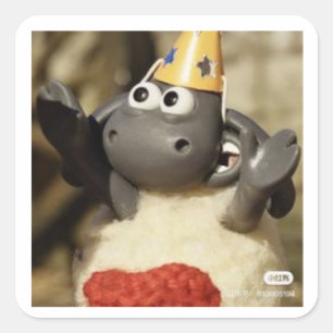 Shaun Vierkante Sticker