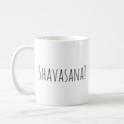 Shavasana? Kind: Koffie is altijd een optie Koffiemok (Links)