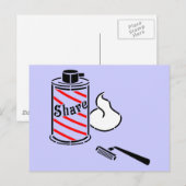 Shave Cream en Razor Briefkaart (Voorkant / Achterkant)