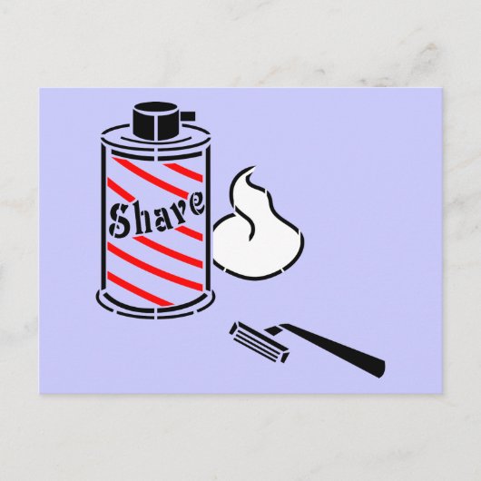 Shave Cream en Razor Briefkaart (Voorkant)