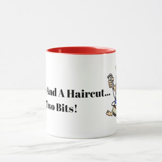 Shave en een haar knippen twee bits. Barberse Mok (Midden)