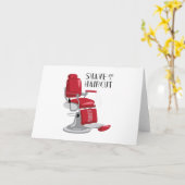 Shave & Haircut Kaart (Gele Bloem)