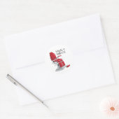 Shave & Haircut Ronde Sticker (Envelop)