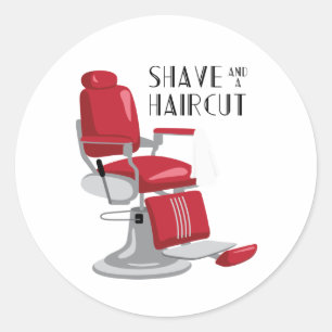 Shave & Haircut Ronde Sticker