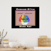 Shave Ice Hawaiian Style Haiku Art Print (Keuken)