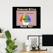 Shave Ice Hawaiian Style Haiku Art Print (Thuiskantoor)