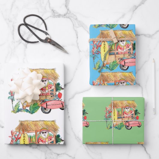 Shave Ice Mele Kalikimaka Inpakpapier Vel (Voorkant)