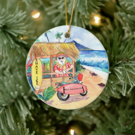 Shave Ice Santa Claus Mele Kalikimaka Kerstmis Keramisch Ornament