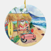 Shave Ice Santa Claus Mele Kalikimaka Kerstmis Keramisch Ornament (Achterkant)